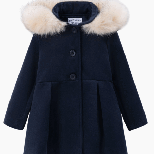 Leila meisjesjas met bontkraag